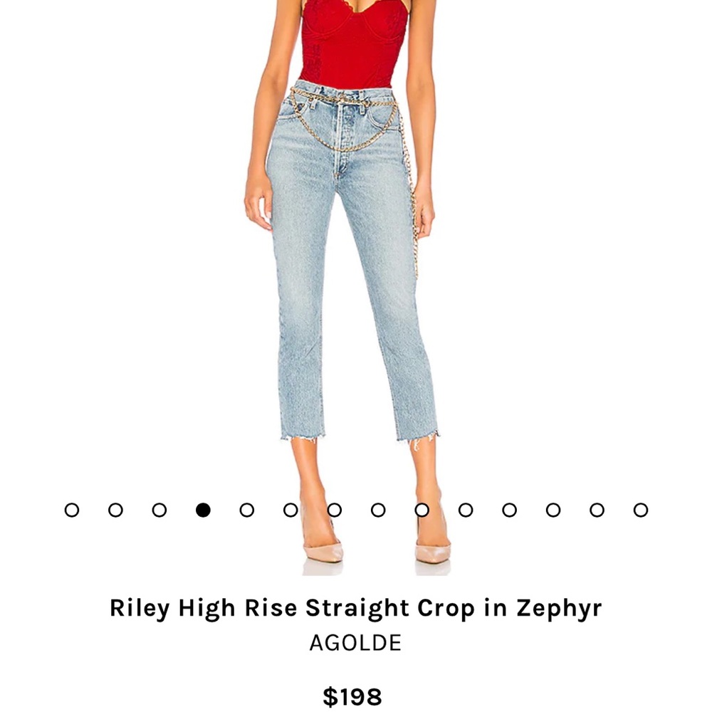 Agolde Riley High Rise Straight in Zephyr